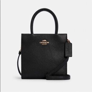 Coach black mini tote